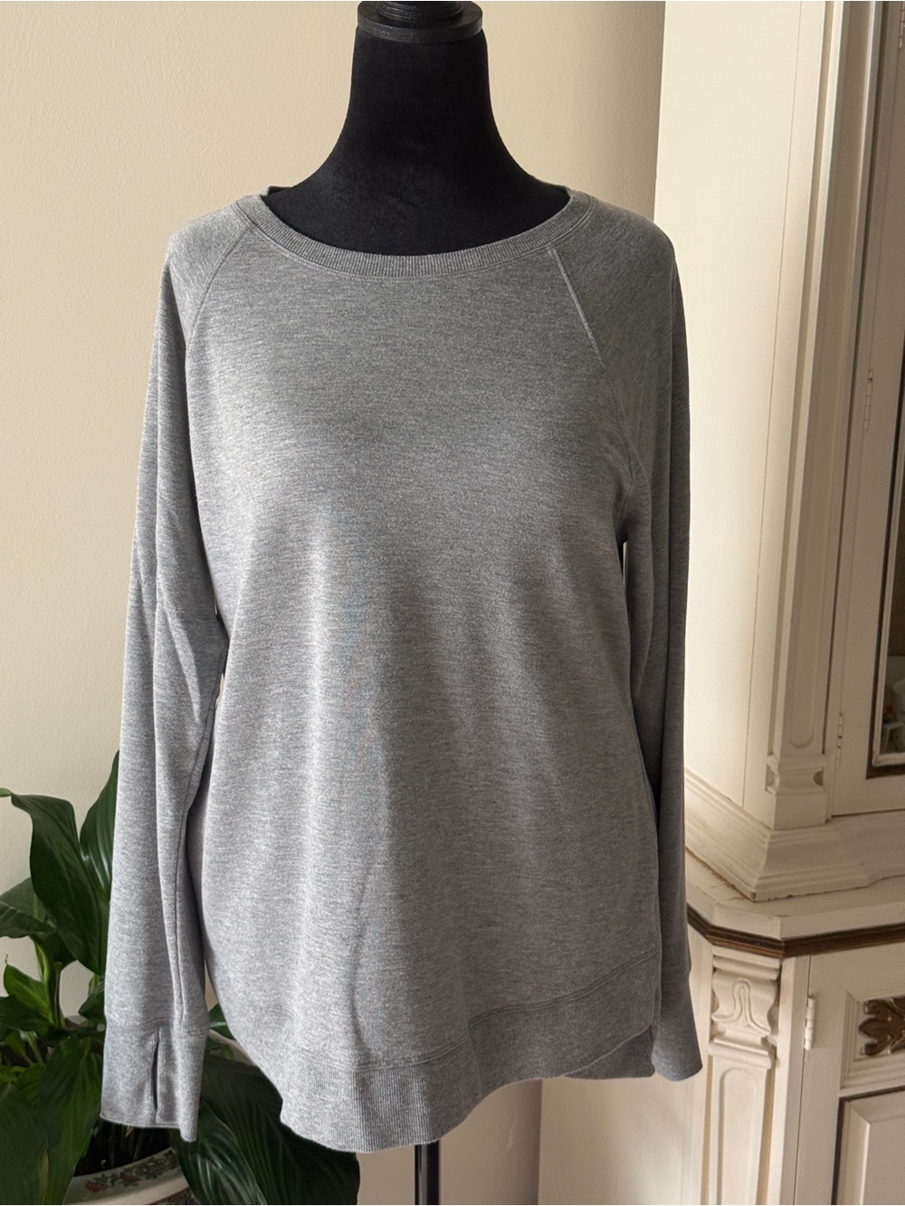 Ideology Light Gray Crewneck Sweater
